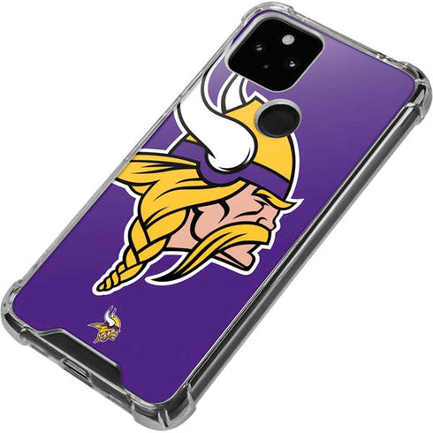 NFL Minnesota Vikings Large Logo Google Pixel 5 Clear Case
